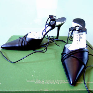 Nicole Miller calf leather gladiator heels size 8